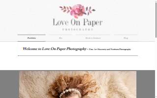 Love On Paper Photography website