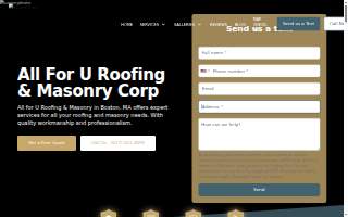 All For U Roofing & Masonry of Stoneham website