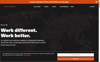 Aquent Global Work Solutions website