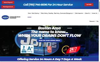 John's Sewer & Drain Cleaning of Stoneham website