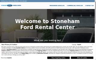 Stoneham Ford Rental Center website
