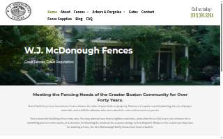 W J Mc Donough Fence Co of Cambridge website