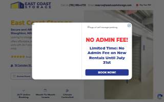 East Coast Storage website