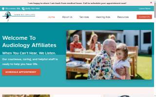 Audiology Affiliates website