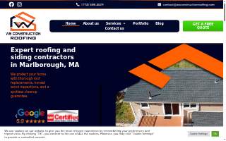 WS construction roofing of Sudbury website
