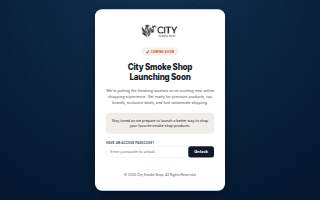 City Smoke Shop website