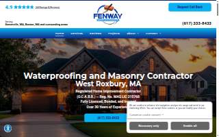 Fenway Masonry & Waterproofing, Chimney Repair, Basement Repair Boston of Swampscott website
