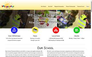 New Sunrise Preschool website