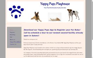 Yappy Pups Playhouse website