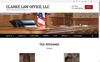 Clarke Law Offices website