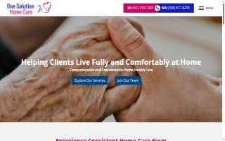 One Solution Home Care of Swansea website