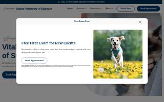 Vitality Veterinary of Swansea website