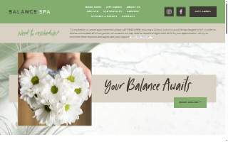 Balance Spa website