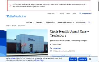 Circle Health Urgent Care – Tewksbury website
