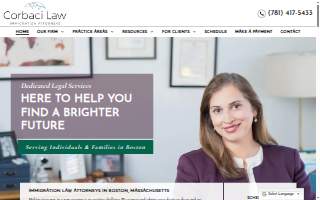 Corbaci Law, P.C. of Tewksbury website