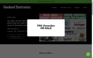 Goodeed Electronics -Buy Sell Trade pre-owned cell Consumer Electronics over 1000 cell phones of Tewksbury website