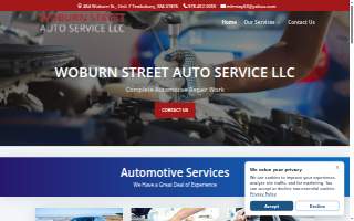 Woburn Street Auto Service website