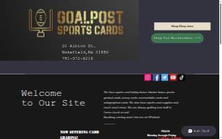 Goalpost Sports Cards website