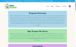 Happy Munchkins Learning Center website