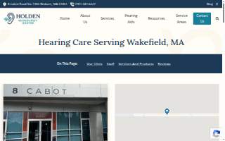Holden Audiology Center website