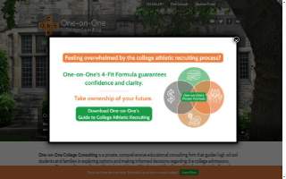 One-on-One College Consulting website