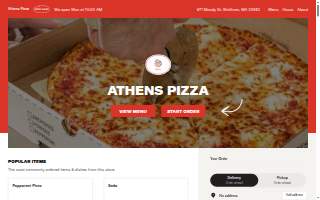 Athens Pizza website