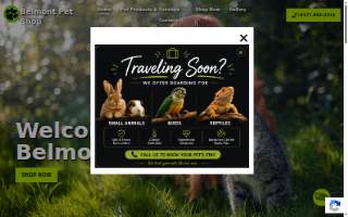 Belmont Pet Shop website