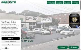 Creonte Tire and Auto Repair website