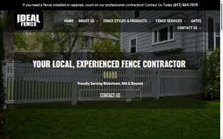 Ideal Fence of Waltham website