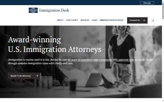 Immigration Desk, Inc. of Waltham website