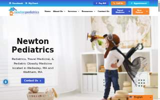 Newton Pediatrics of Waltham website