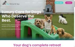 The Dog Retreat and Spa website