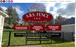 ABS Fence Inc of Wareham website