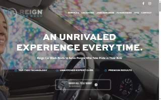 Reign Car Wash website