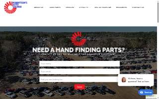 Robertson's Auto Salvage website
