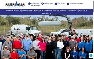 Sam's Gas website