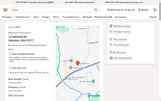Walgreens Pharmacy of Wareham website
