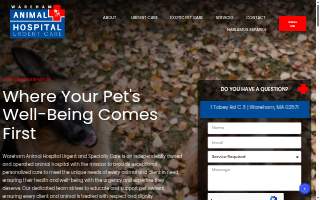 Wareham Animal Hospital website