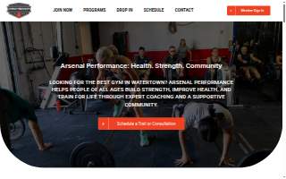 Arsenal Performance- Health.Strength.Community website