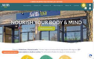 Artemis Yoga website
