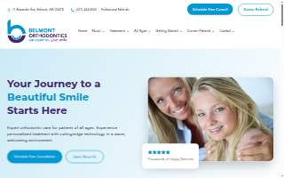 Belmont Orthodontics website