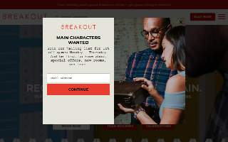 Breakout Games of Watertown website