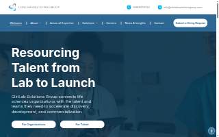 Clinlab Staffing website