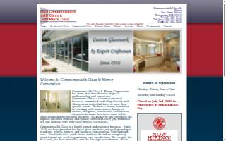Commonwealth Glass & Mirror Corporation website