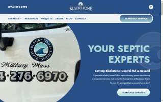 Blackstone Septic Service of Webster website