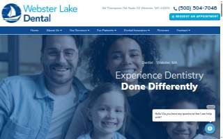 Webster Lake Dental website