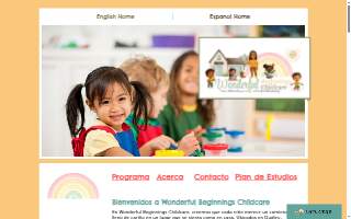 Wonderful Beginnings Childcare website