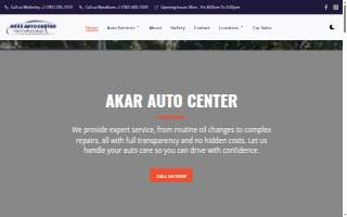 Akar Auto Center website
