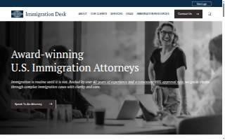 Immigration Desk, Inc. of Wellesley website