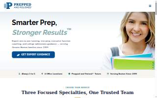 Prepped and Polished Tutoring & Test Prep, Executive Function Coaching, and Admissions Consulting of Wellesley website